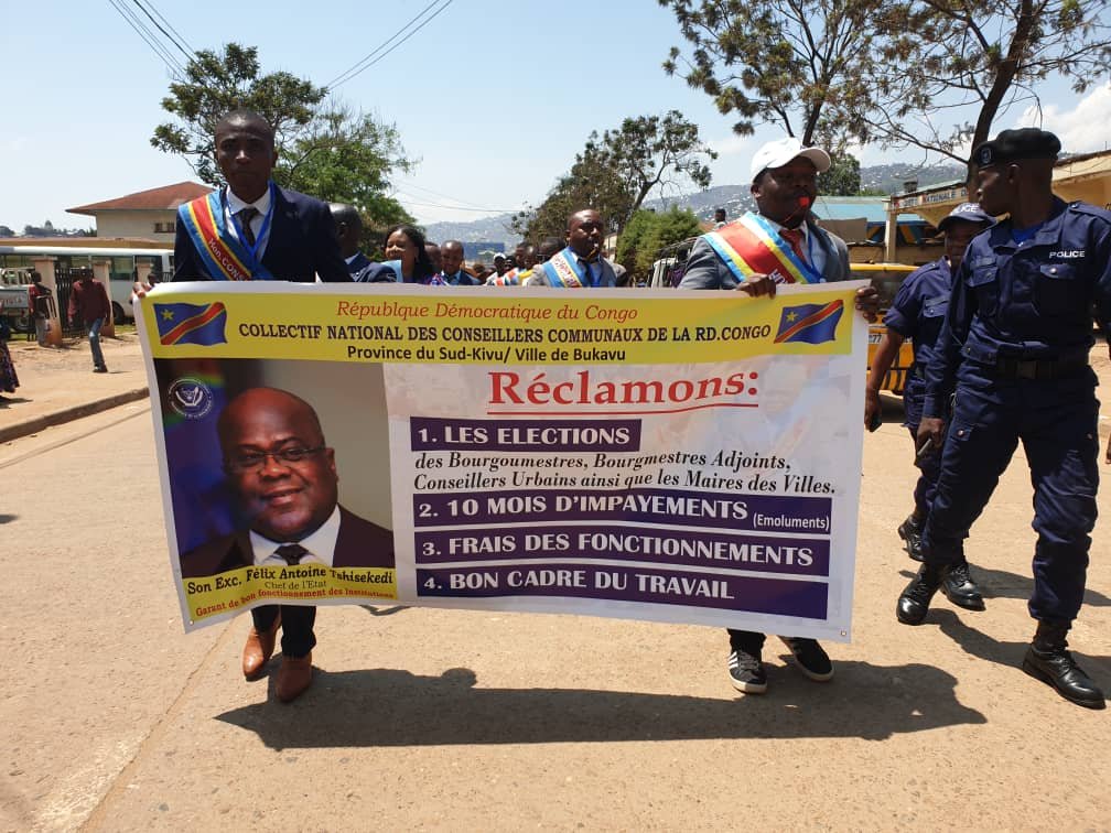 Sud-Kivu: les conseillers communaux dans la  rue pour réclamer leurs droits