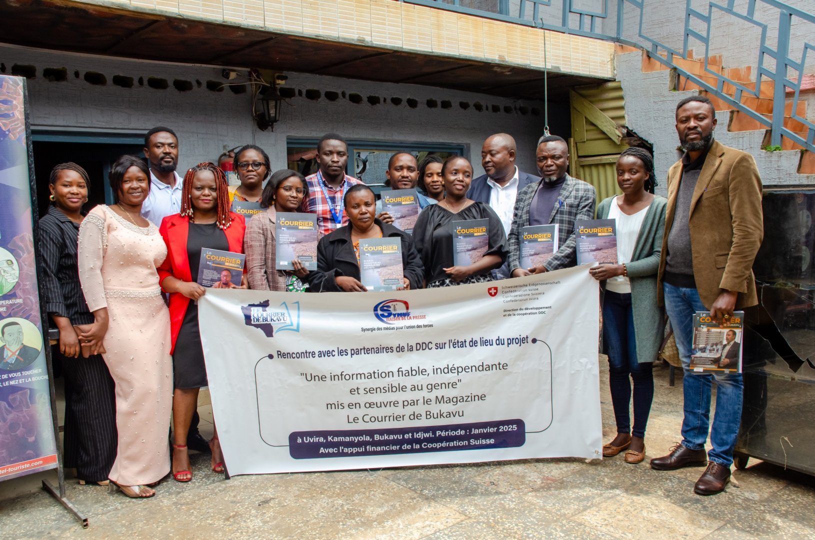 Sud-Kivu : Le Journal  Courrier de Bukavu renforce sa collaboration avec les organisations partenaires de la DDC