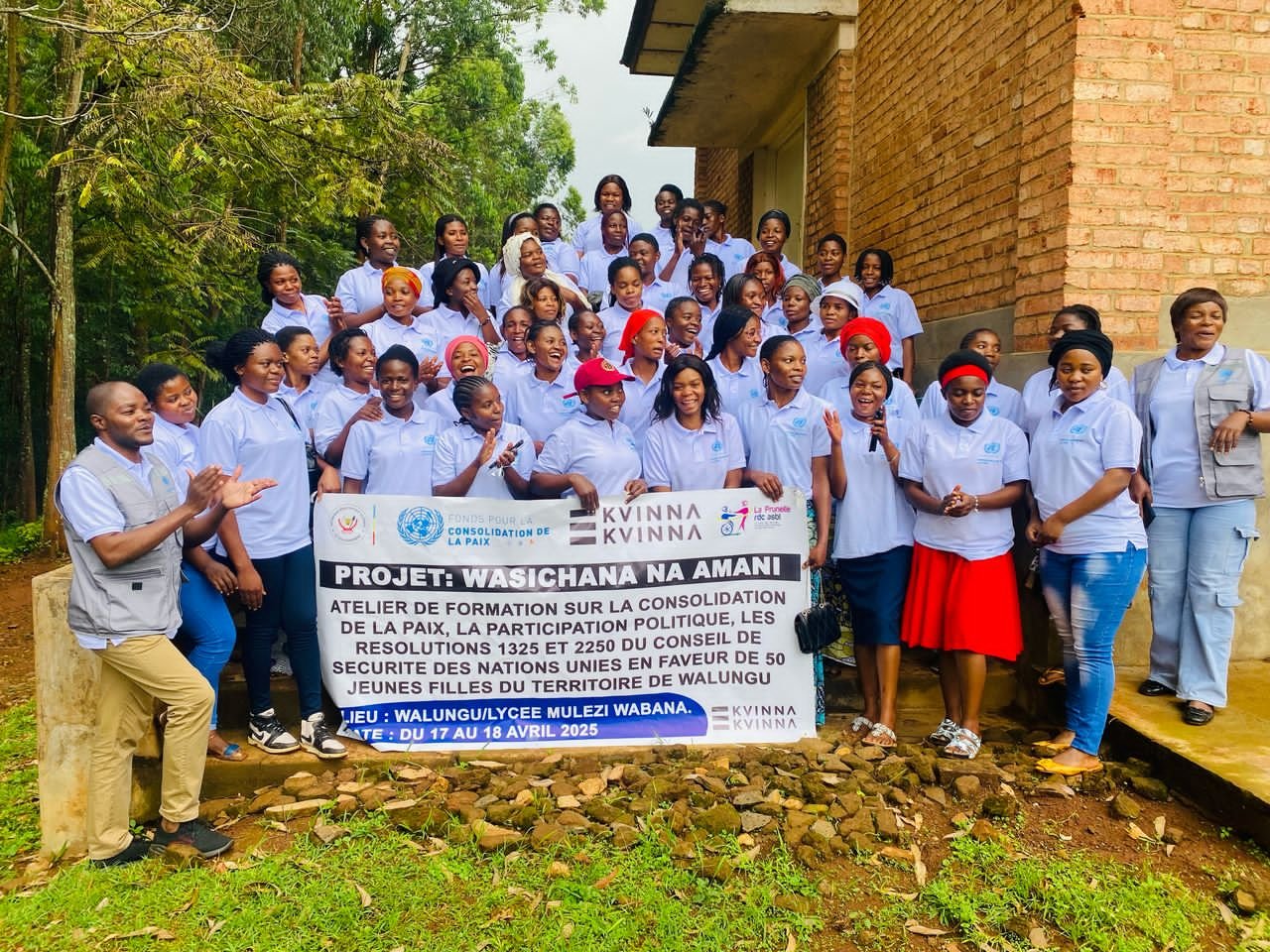 Walungu : Lancement des formations en faveur des jeunes filles grâce au projet « Wasichana na Amani » de Kvinna Till Kvinna à travers La Prunelle RDC asbl