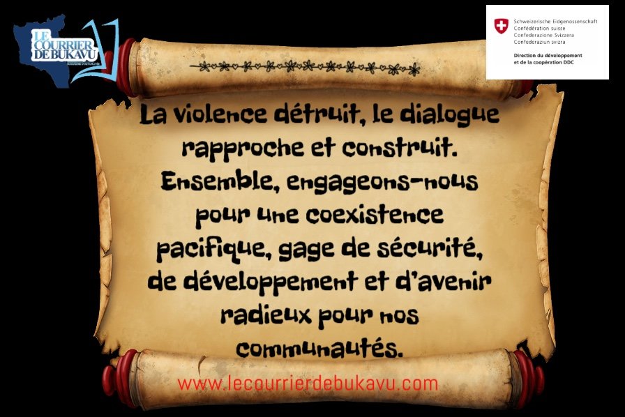 La violence détruit, le dialogue rapproche et construit. Ensemble, engageons-nous pour une coexistence pacifique, gage de sécurité, de développement et d’avenir radieux pour nos communautés
