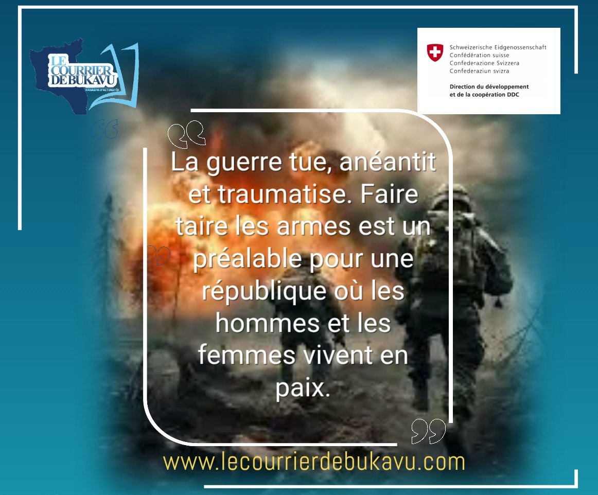 La guerre tue, anéantit et traumatise. Faire taire les armes est un préalable pour une république où les hommes et les femmes vivent en paix