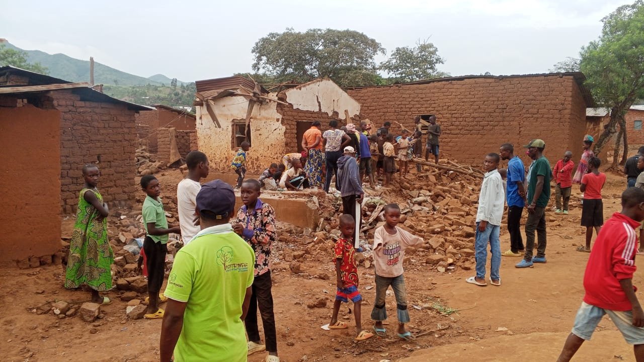 Walungu : des pluies diluviennes font des victimes et laissent plusieurs familles sans abri