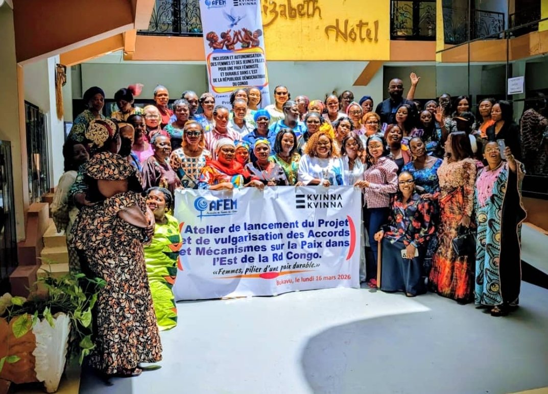 Sud-Kivu : AFEM et Kvinna Till Kvinna lancent le programme “Impact” pour renforcer le rôle des femmes dans la construction de la paix
