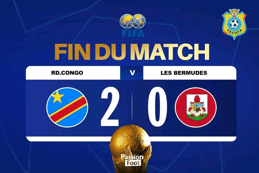 Football : les Léopards dominent les Bermudes (2-0) et confirment leur progression