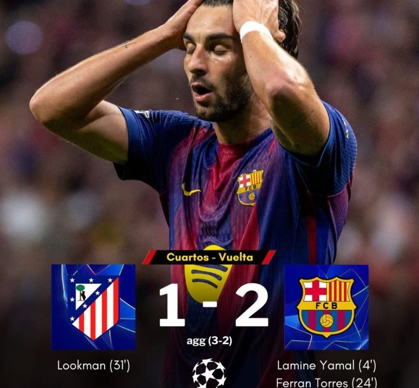 Ligue des Champions : Victoire insuffisante du FC Barcelone face à l’Atlético, élimination frustrante malgré une belle performance