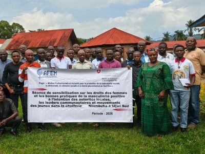Idjwi : Des Leaders communautaires mobilisés pour promouvoir la masculinité positive et combattre les violences faites aux femmes