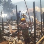 Kabare : Sept maisons réduites en cendres dans un incendie à Kabungo, neuf familles sinistrées